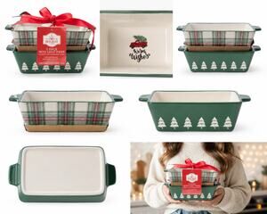 Holiday Time 2-Pack Stoneware Mini Loaf Pans